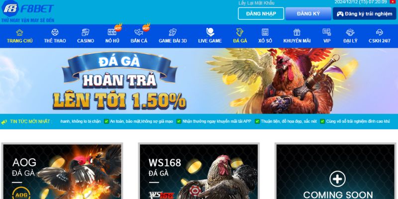 Cách gia nhập sảnh đá gà F8BET - Từ đăng ký tài khoản đến cá cược